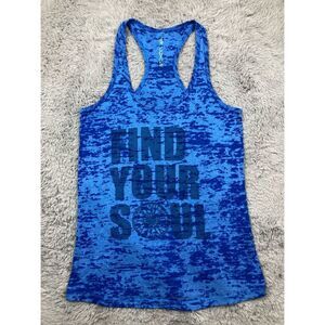 Soulcycle blue find your soul tank top